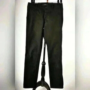 WINGS & HORNS Dark  Black Smooth Cotton Slim Fit Chino Pants 30x32 Canada
